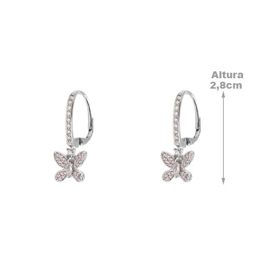 Argola de Prata Borboleta - 65194