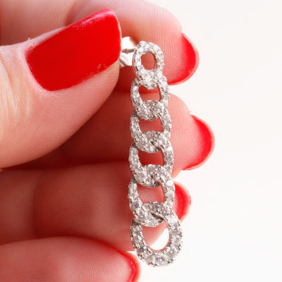 Brinco de Prata com Zircônias - 65201