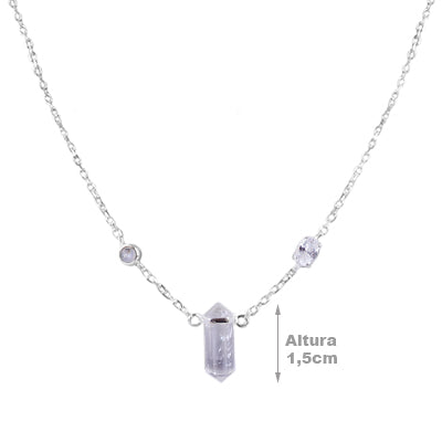 Gargantilha de Prata com Pedras - 65233