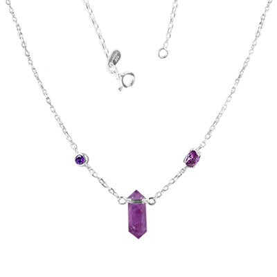 Gargantilha de Prata com Pedras - 65234