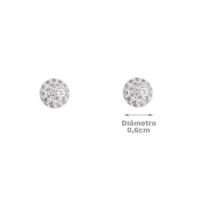 Brinco de Prata Bola - 65291