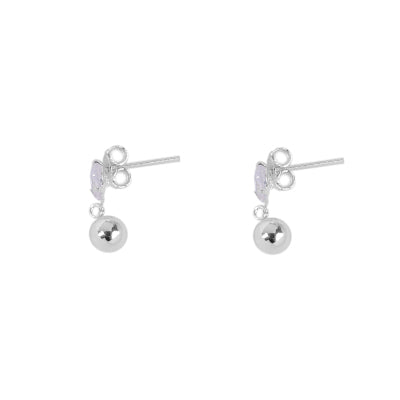 Brinco de Prata com Zircônia - 65309
