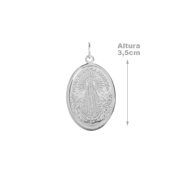 Pingente de Prata Nossa Senhora Aparecida - 65355