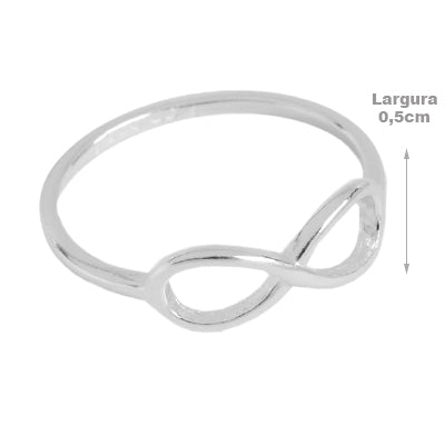 Anel de Prata Símbolo Infinito - 65362
