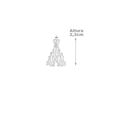 Pingente de Prata Nossa Senhora Aparecida - 65381