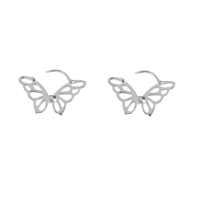 Argola de Prata com Borboleta - 65404