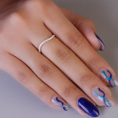 Anel de Prata com Zircônias - 65495