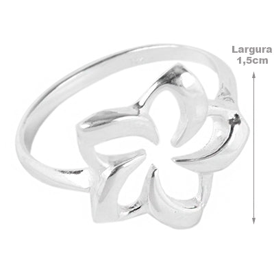 Anel de Prata Flor - 65496