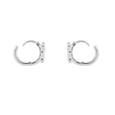Argola de Prata Flor com Zircônia - 65515