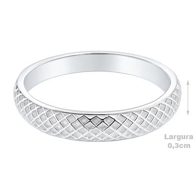 Anel de Prata Vazado - 65573