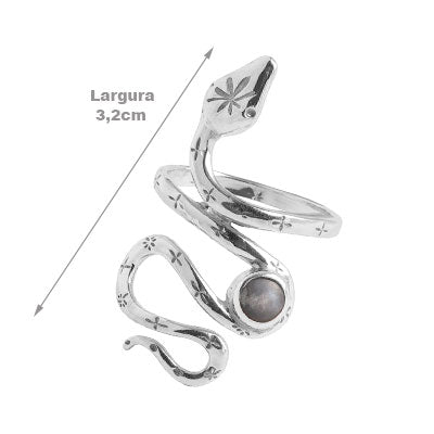 Anel de Prata Serpente/Cobra - 65576