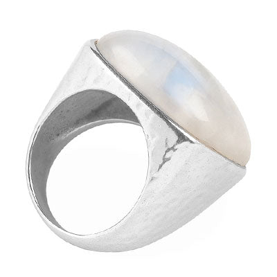 Anel de Prata com Pedra da Lua - 65580