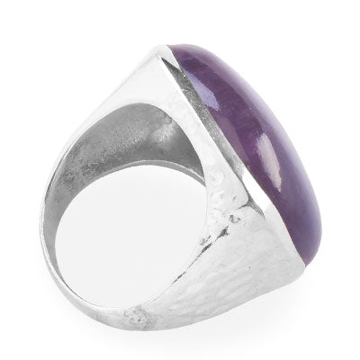 Anel de Prata com Ametista - 65581