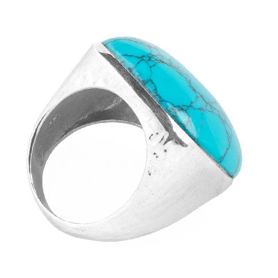 Anel de Prata com Turquesa - 65582