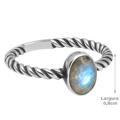 Anel de Prata com Labradorita - 65587