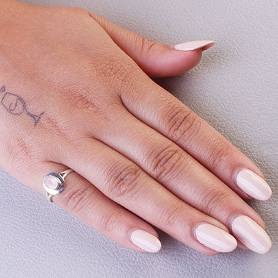 Anel de Prata com Quartzo Rosa - 65593