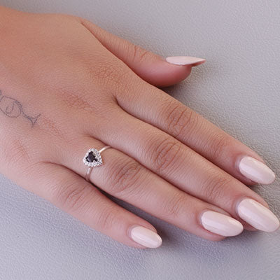 Anel de Prata Coração - 65608