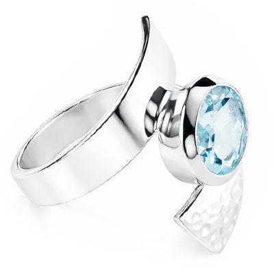 Anel de Prata com Topázio - 65616