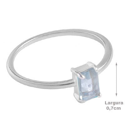 Anel de Prata com Topázio - 65617