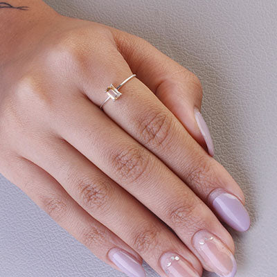 Anel de Prata com Citrino - 65619