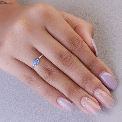 Anel de Prata com Opala - 65622