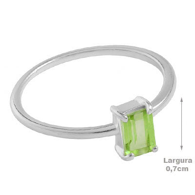 Anel de Prata com Peridoto - 65624