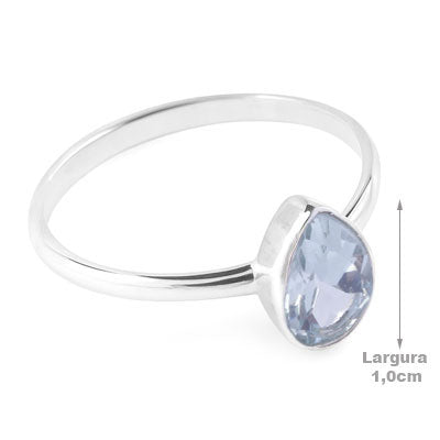 Anel de Prata com Topázio - 65636