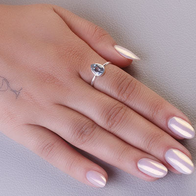 Anel de Prata com Topázio - 65636