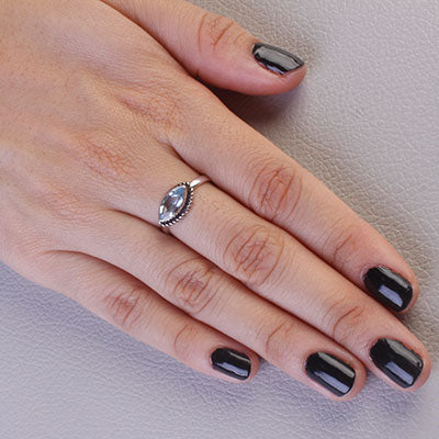 Anel de Prata com Topázio - 65640