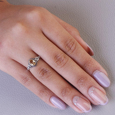 Anel de Prata com Citrino - 65646