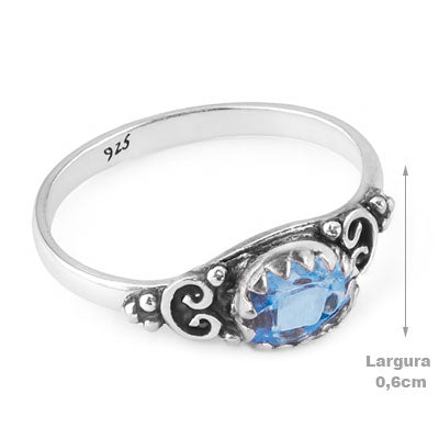 Anel de Prata com Topázio - 65648