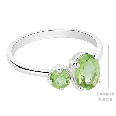 Anel de Prata com Peridoto - 65663