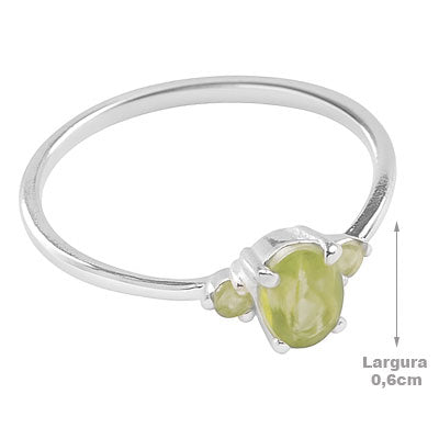 Anel de Prata com Peridoto - 65671