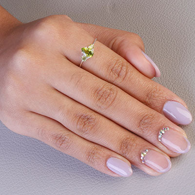 Anel de Prata com Peridoto - 65678