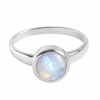 Anel de Prata com Pedra da Lua - 65684