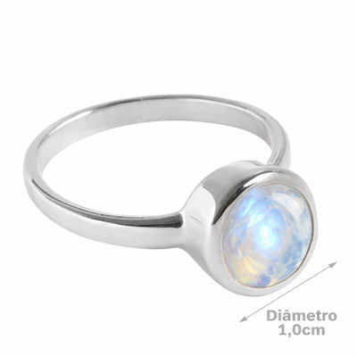 Anel de Prata com Pedra da Lua - 65684