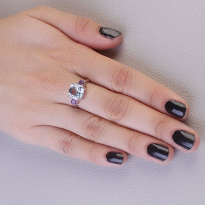 Anel de Prata com Pedras - 65688