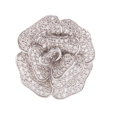 Anel de Prata Rosa - 65693
