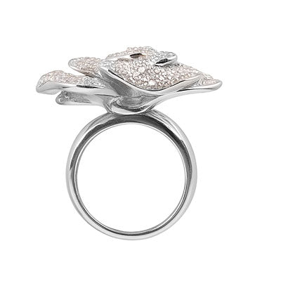 Anel de Prata Rosa - 65693