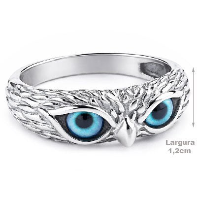 Anel de Prata Coruja - 65695
