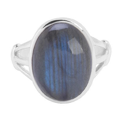 Anel de Prata com Labradorita - 65703