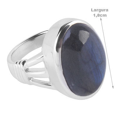 Anel de Prata com Labradorita - 65703