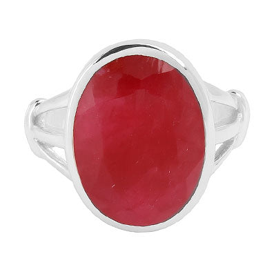 Anel de Prata com Rubi - 65704