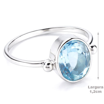 Anel de Prata com Topázio - 65706