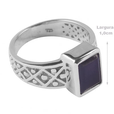 Anel de Prata com Ágata - 65708