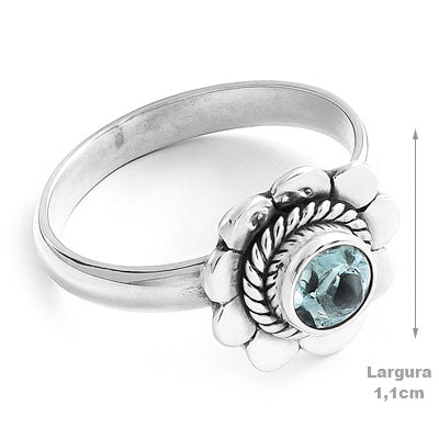 Anel de Prata com Topázio - 65713