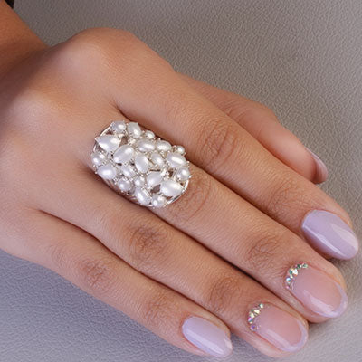 Anel de Prata com Pérola - 65717