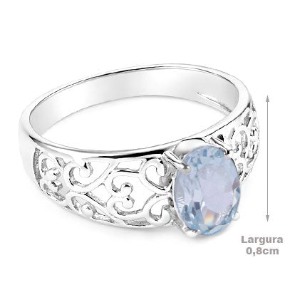 Anel de Prata com Topázio - 65719