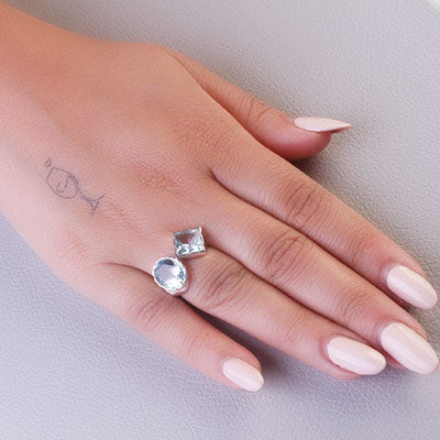 Anel de Prata com Topázio - 65722