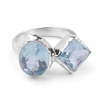 Anel de Prata com Topázio - 65722